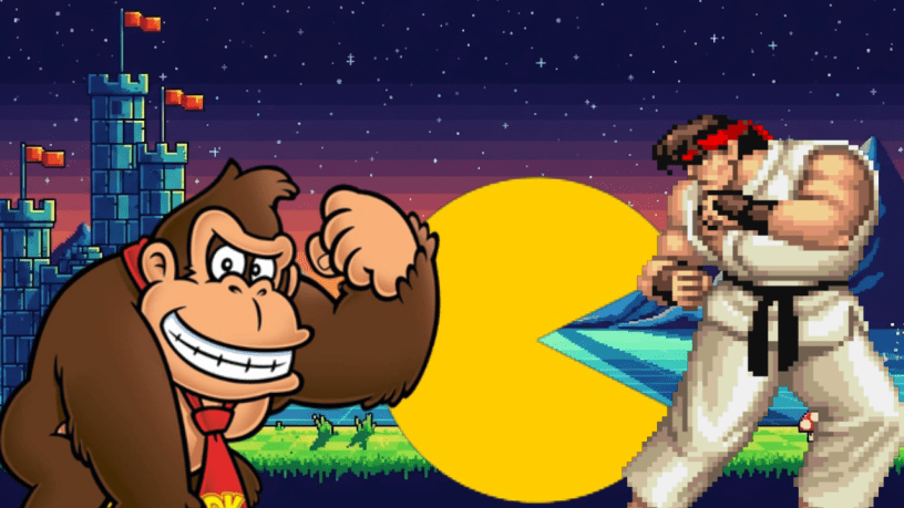 greatest arcade games, classic arcade legends, iconic arcade games, Pac-Man, Space Invaders, Street Fighter II, Donkey Kong, Galaga, Mortal Kombat